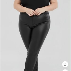 Juicy Couture Black Faux Leather‎ Trousers